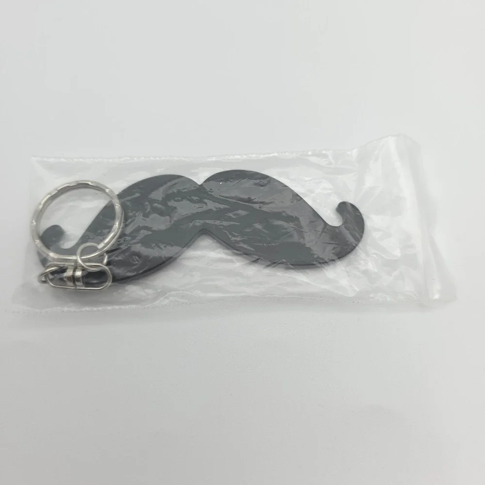 Dr McGillicuddy Mustache‎ Keychain Black Metal Retro Barware Promo New Quirky